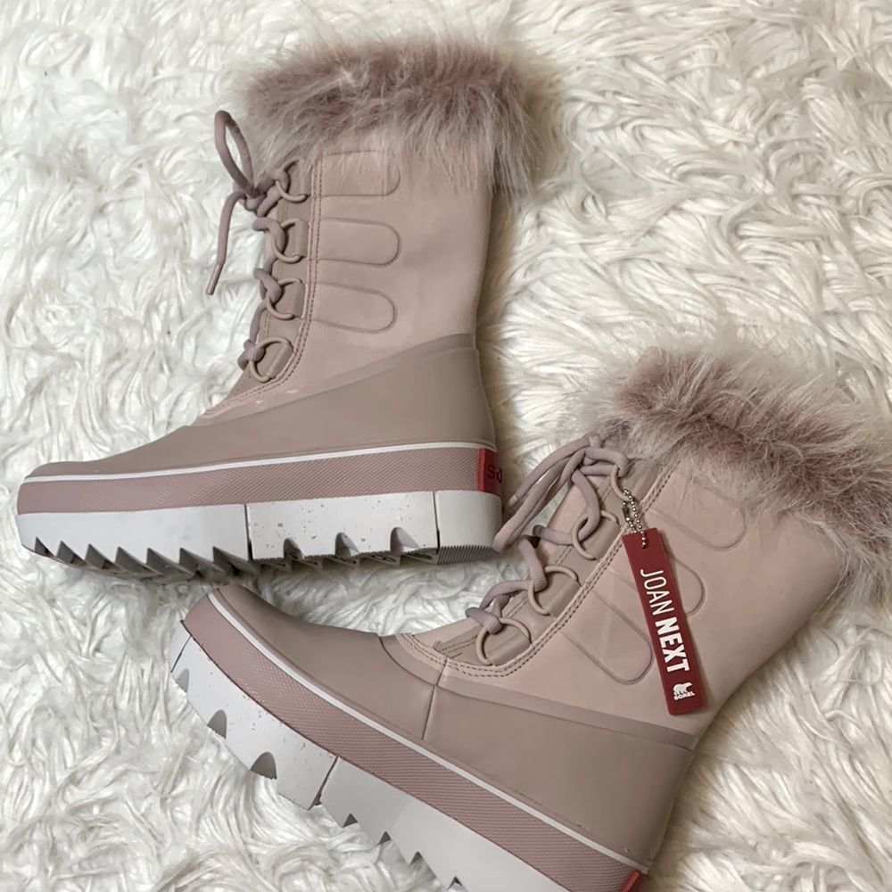SOREL Joan of Arctic NEXT Faux Fur Waterproof Snow leather Boot size 7